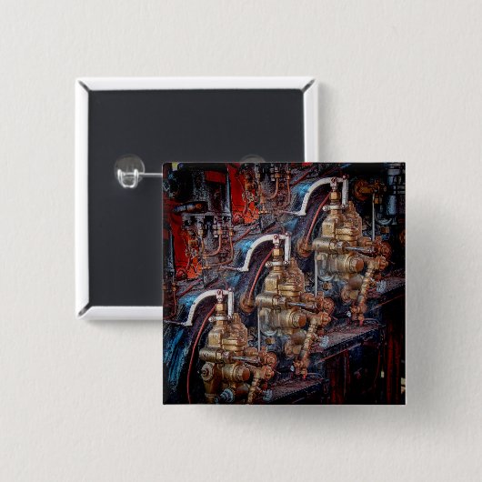 Kontrollen eines Dampflokomotive Motor Abzeichen. Button (Vorne & Hinten)