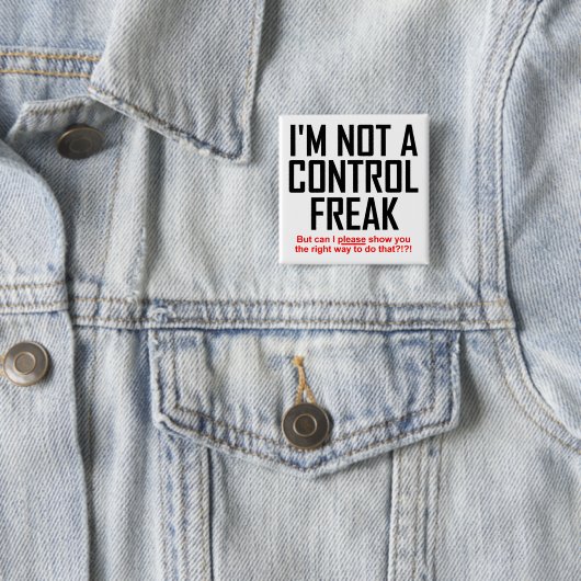 Kontrollen-ungewöhnliches lustiges button (Beispiel)