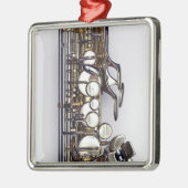 Kontrollen von Saxophone Silbernes Ornament (Links)