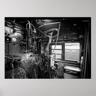 KONTROLLEN VON STEAM LOCOMOTIVE NR. 611 c. 1950 Poster