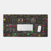 Kontrollfeld-Oberfläche - Retro-Technik Schreibtischunterlage (Tastatur & Maus)