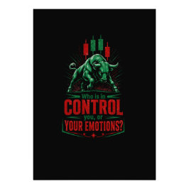 Kontrolliere deine Emotionen Stier Handelsmentalit Fotodruck