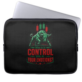Kontrolliere deine Emotionen Stier Handelsmentalit Laptopschutzhülle