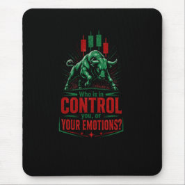 Kontrolliere deine Emotionen Stier Handelsmentalit Mousepad