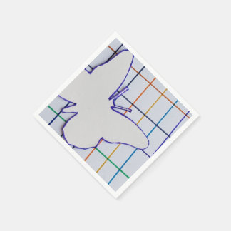 KONTROLLIERTE BUTTERFLY PAPIERNAPKINE SERVIETTE