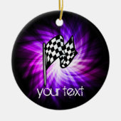 Kontrollierte Flagge; lila Keramikornament (Vorne)