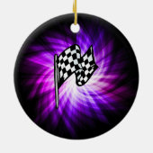 Kontrollierte Flagge; lila Keramikornament (Hinten)