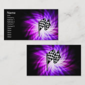 Kontrollierte Flagge; lila Visitenkarte (Vorne/Hinten)