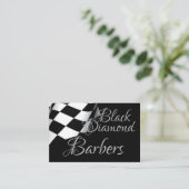 Kontrollierte Flagge mit schwarzem Barber Visitenkarte (Stehend Vorderseite)