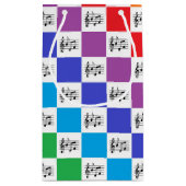 Kontrollierter Regenbogen und Musikanmerkungen Kleine Geschenktüte (Rückseite)