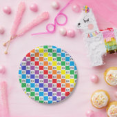 Kontrollierter Regenbogen und Musikanmerkungen Pappteller (Party)