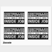 Kontrolliertes komplexes Insider-Jobschwarzes der Rechteckiger Aufkleber (Blatt)