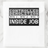 Kontrolliertes komplexes Insider-Jobschwarzes der Rechteckiger Aufkleber (Tasche)