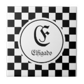 Kontrolliertes Monogramm mittleren Alters Fliese (Vorderseite)