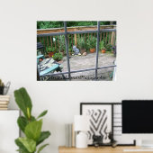 Kontrollkamera im Fenster Poster (Heimbüro)