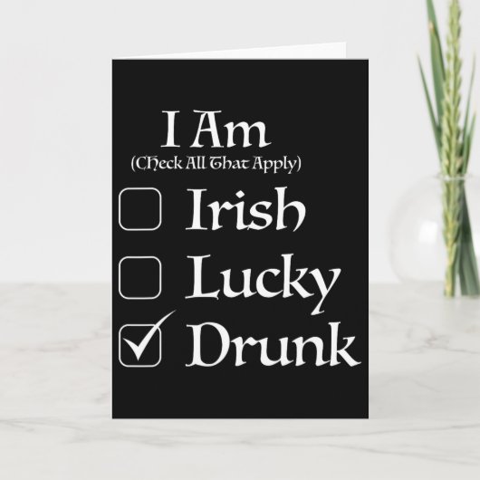Kontrollkästchen St. Patricks Day Karte (Vorderseite)