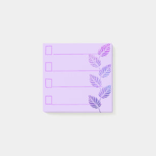 Kontrollliste für Blätter Post-it Klebezettel