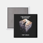 Kontrollpunkt erreicht – Pixelkunstdesign Klettern Magnet (Vorderseite/Rückseite)