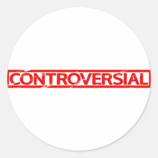 kontroverse Briefmarke Runder Aufkleber (Vorderseite)