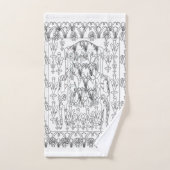 Kontur 3 Stück Schwarz-Weiß Badhandtuch Set (Handtuch)