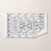 Kontur 3 Stück Schwarz-Weiß Badhandtuch Set (Handtuch)