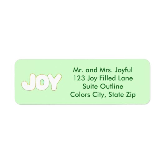 Kontur-Adressetiketten für farbige Joystick (Vorne)