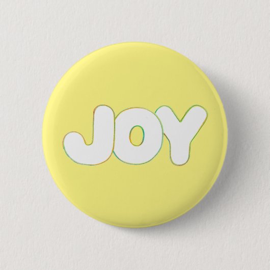 Kontur Art - Freude - Wort in Farben, Tasten Button (Vorderseite)