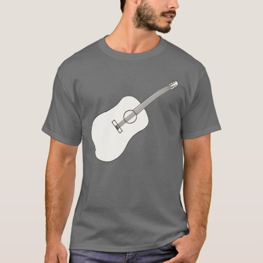 Kontur Art - Gitarre zeichnend Shirts (Vorderseite)