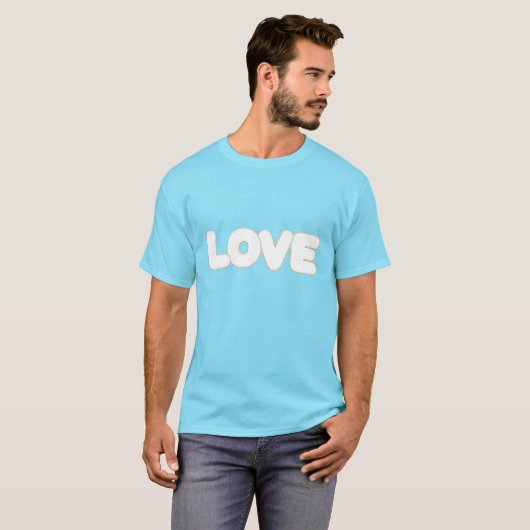 Kontur Art - Liebe Wort in Farbe Unisex Shirts (Vorne ganz)
