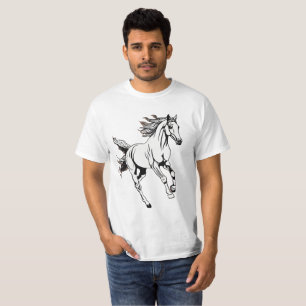 Kontur Art Running Horning Design - T-Shirt