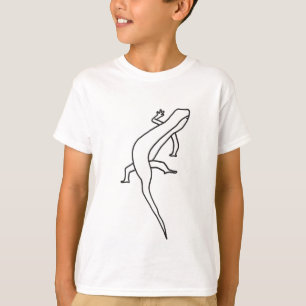 Kontur Art, zeichn des Eidechsenhemds T-Shirt
