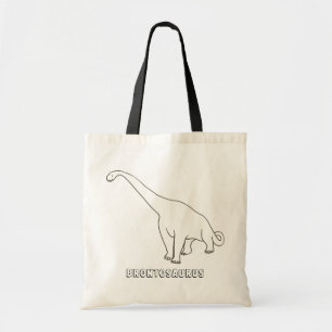 Kontur Art Zeichnend - Brontosaurus, Totbeutel Tragetasche