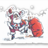 Kontur-Aufkleber Angry Santa Aufkleber (Vorderseite)