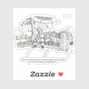 Kontur-Aufkleber "Santa Bad Kid" Aufkleber