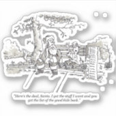 Kontur-Aufkleber "Santa Bad Kid" Aufkleber (Vorderseite)