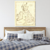 Kontur Britische Inseln Leinwanddruck (Insitu (Schlafzimmer))
