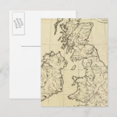 Kontur Britische Inseln Postkarte (Vorne/Hinten)