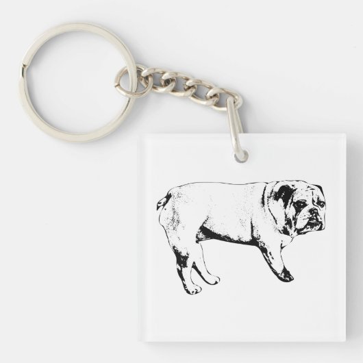 Kontur Bulldog Schlüsselanhänger (Vorderseite)