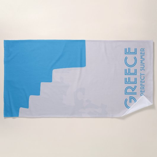 Kontur der griechischen Kirche gegen den Himmel de Strandtuch (Vorderseite)