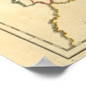 Kontur der Großstädte in Europa Poster (Ecke)