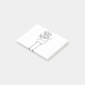 Kontur der Hirschlinie Post-it Klebezettel (angewinkelt)