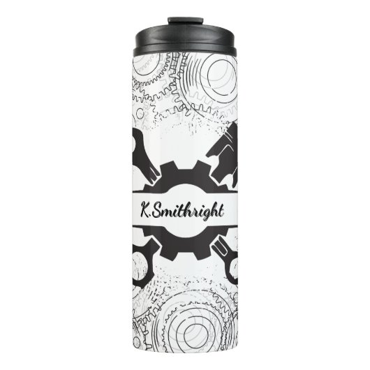 Kontur der Kolbenstange Thermosbecher (Vorderseite)