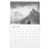 Kontur der Märchenschlösser und bezaubernde Calend Kalender (Mär 2026)