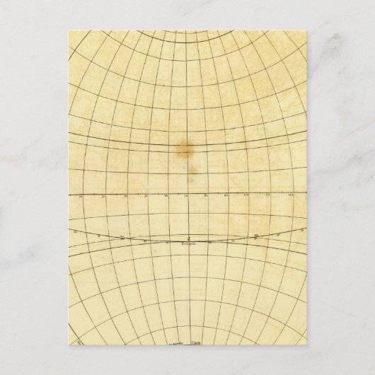 Kontur der östlichen Hemisphäre Postkarte (Vorderseite)