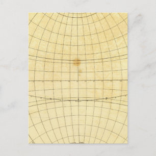 Kontur der östlichen Hemisphäre Postkarte