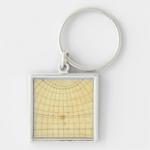 Kontur der östlichen Hemisphäre Schlüsselanhänger
