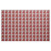 Kontur der Pattern-Blume in Rot und Schwarz-Rose Stoff (Yard (91,4 cm))