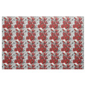 Kontur der Pattern-Blume in Rot und Schwarz-Rose Stoff (Fat Quarter (45,7 x 55,9 cm))