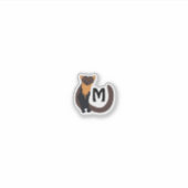 Kontur der Pine Marten Monogram Aufkleber (Vorderseite)