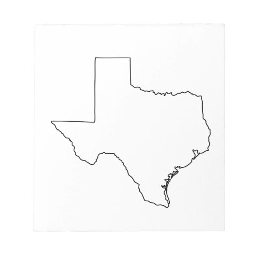Kontur der Texas Collection Notizblock (Vorderseite)